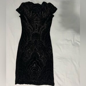 Jump Black and Gold Mini Dress